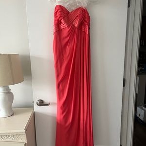 Coral Chiffon Prom Gown